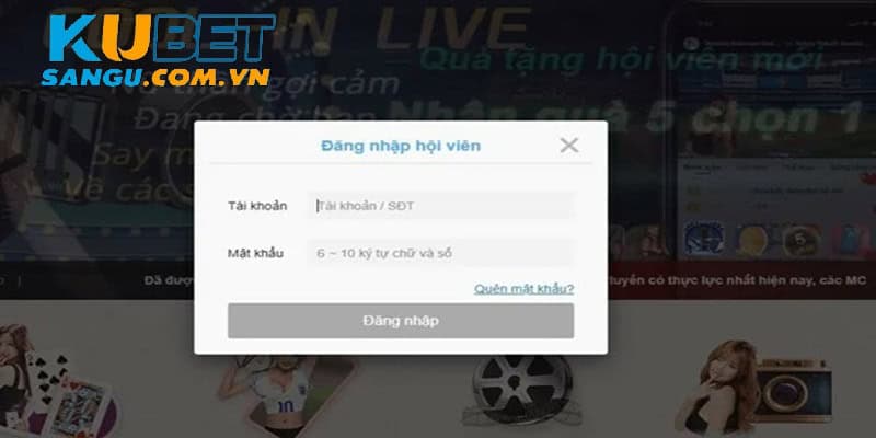 Quên Mật Khẩu Kubet? Đừng Lo! Đây Là Hướng Dẫn Cực Nhanh Và Chi Tiết 3 Giao diện khi bắt đầu khôi phục quên mật khẩu Kubet.
